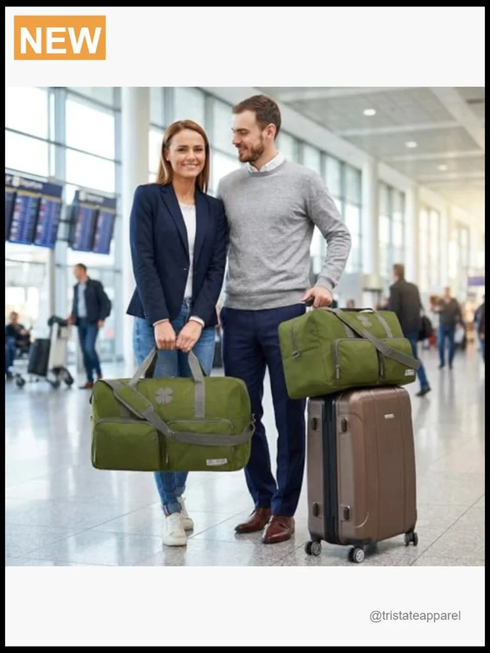 65L Foldable Duffel Bag with Adjustable Shoulder Strap - Travel Weekender Gym